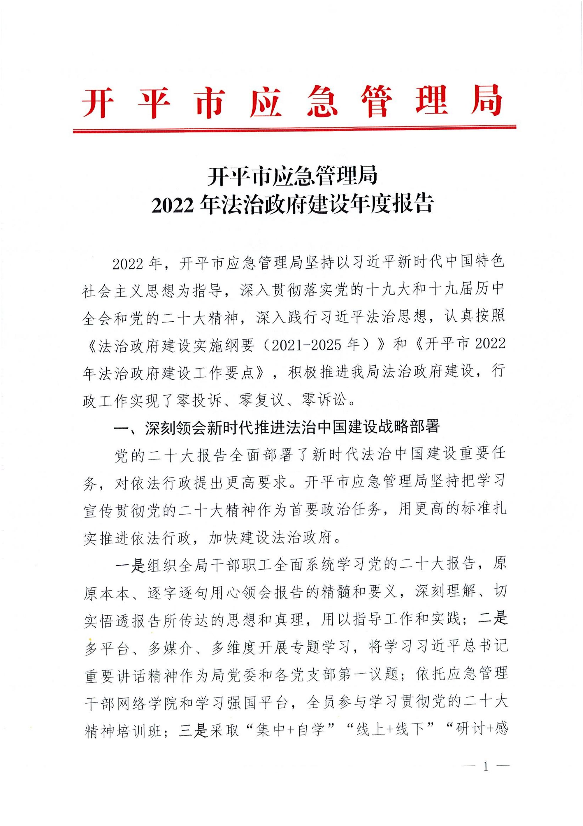 开平市应急管理局2022年法治政府建设年度报告_00.jpg