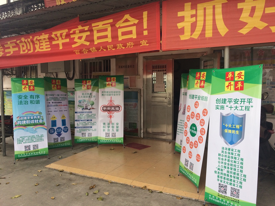 在村委会开展宣传